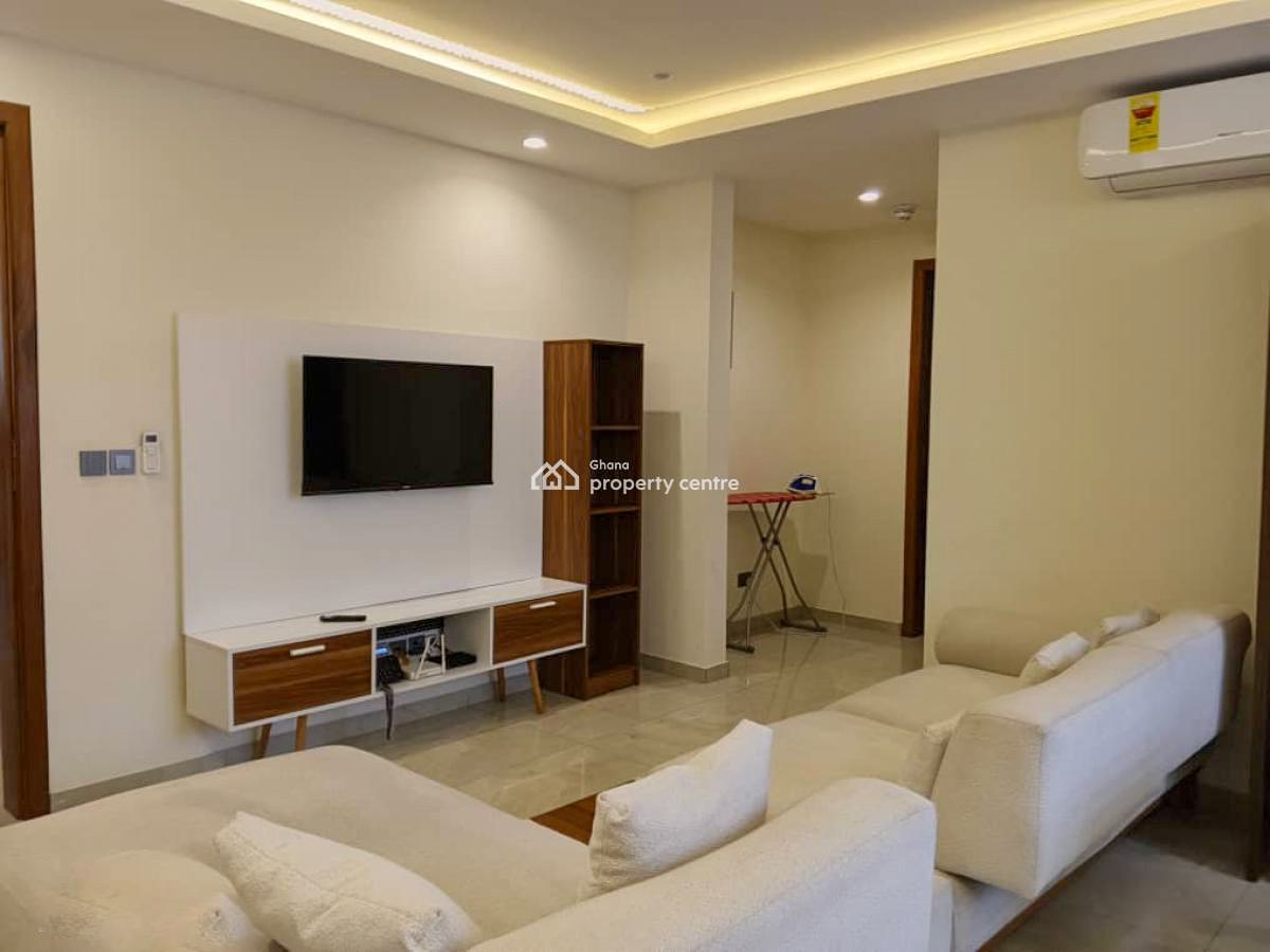 Furnished 1 Bedroom Apartment with Rooftop Terrace, Dzorwulu, West Airport, Airport Residential Area, Accra, Mini Flat for Rent