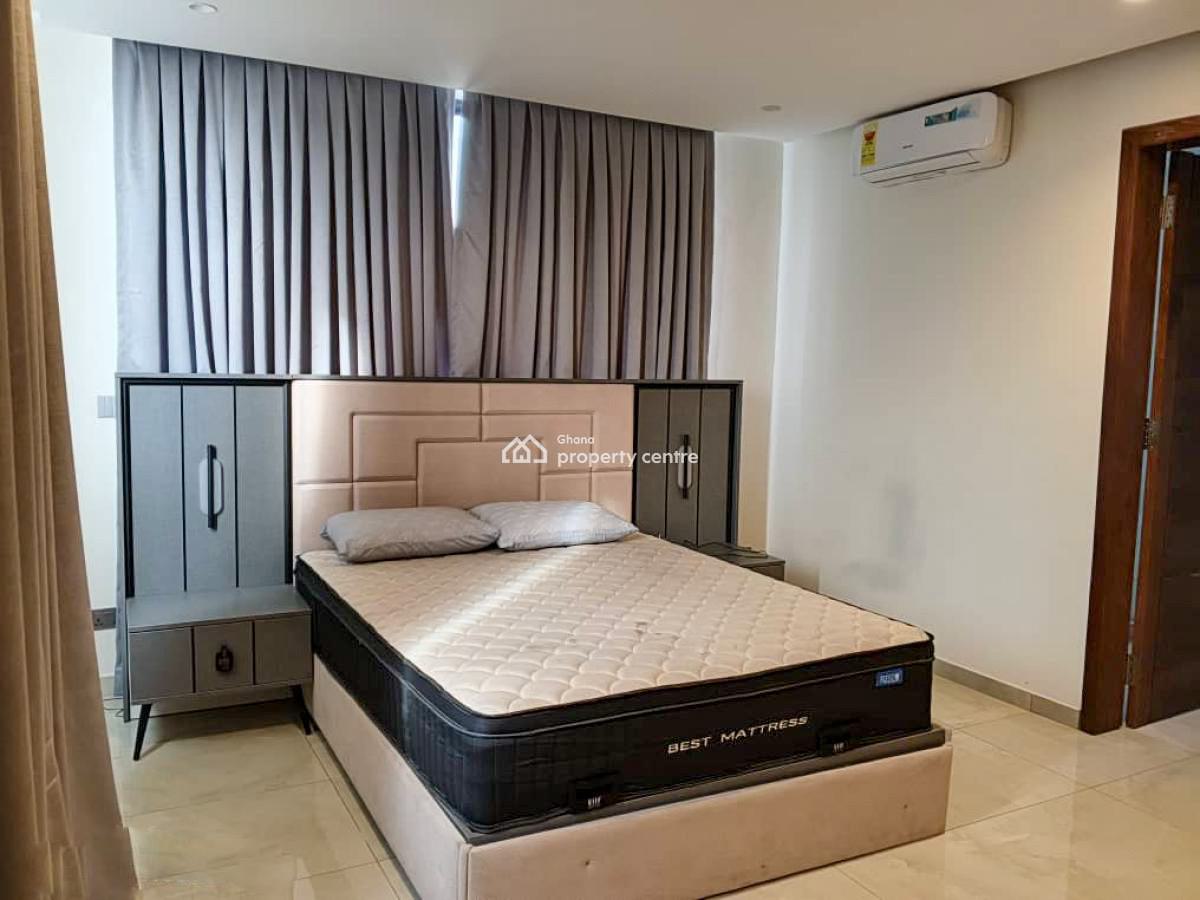 Furnished 1 Bedroom Apartment with Rooftop Terrace, Dzorwulu, West Airport, Airport Residential Area, Accra, Mini Flat for Rent