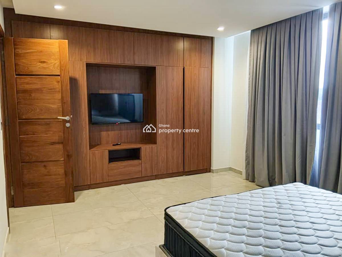 Furnished 1 Bedroom Apartment with Rooftop Terrace, Dzorwulu, West Airport, Airport Residential Area, Accra, Mini Flat for Rent