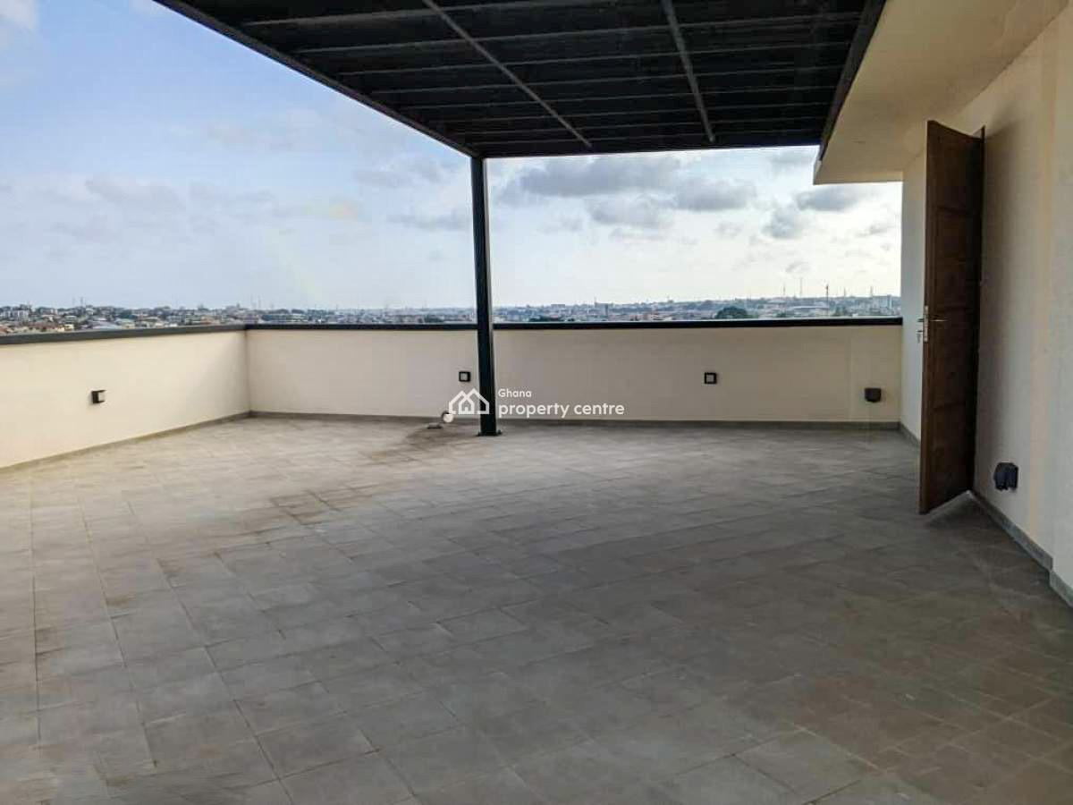 Furnished 1 Bedroom Apartment with Rooftop Terrace, Dzorwulu, West Airport, Airport Residential Area, Accra, Mini Flat for Rent