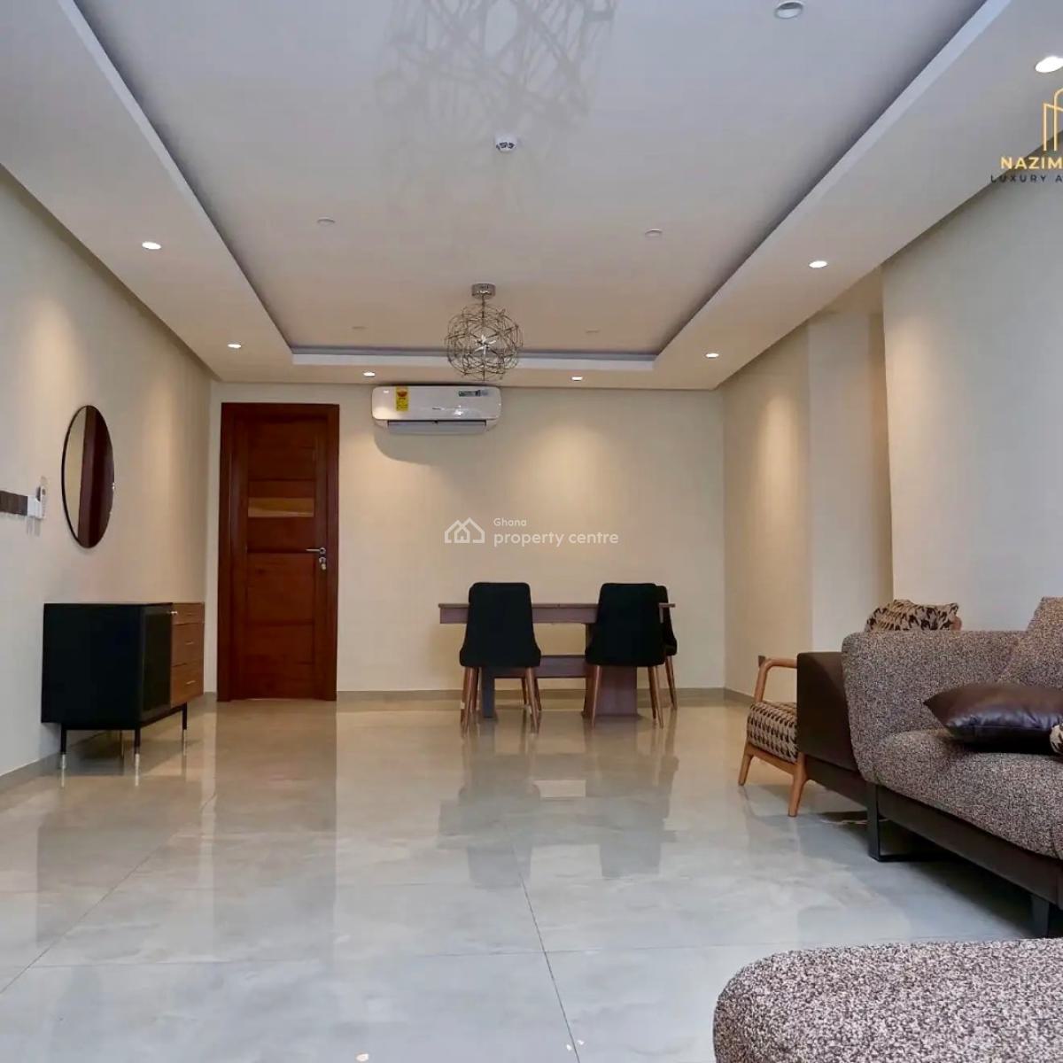 Furnished 2 Bedroom Apartment with Rooftop Lounge, Dzorwulu, West Airport, Airport Residential Area, Accra, Apartment for Rent