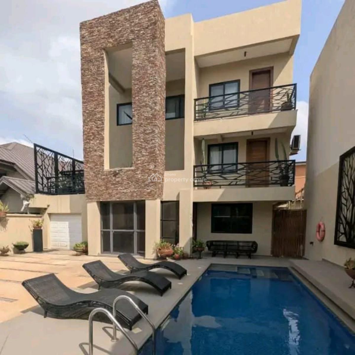 Executive 5-bedroom House @ East Airport, East Airport, Airport Residential Area, Accra, Detached Duplex for Rent