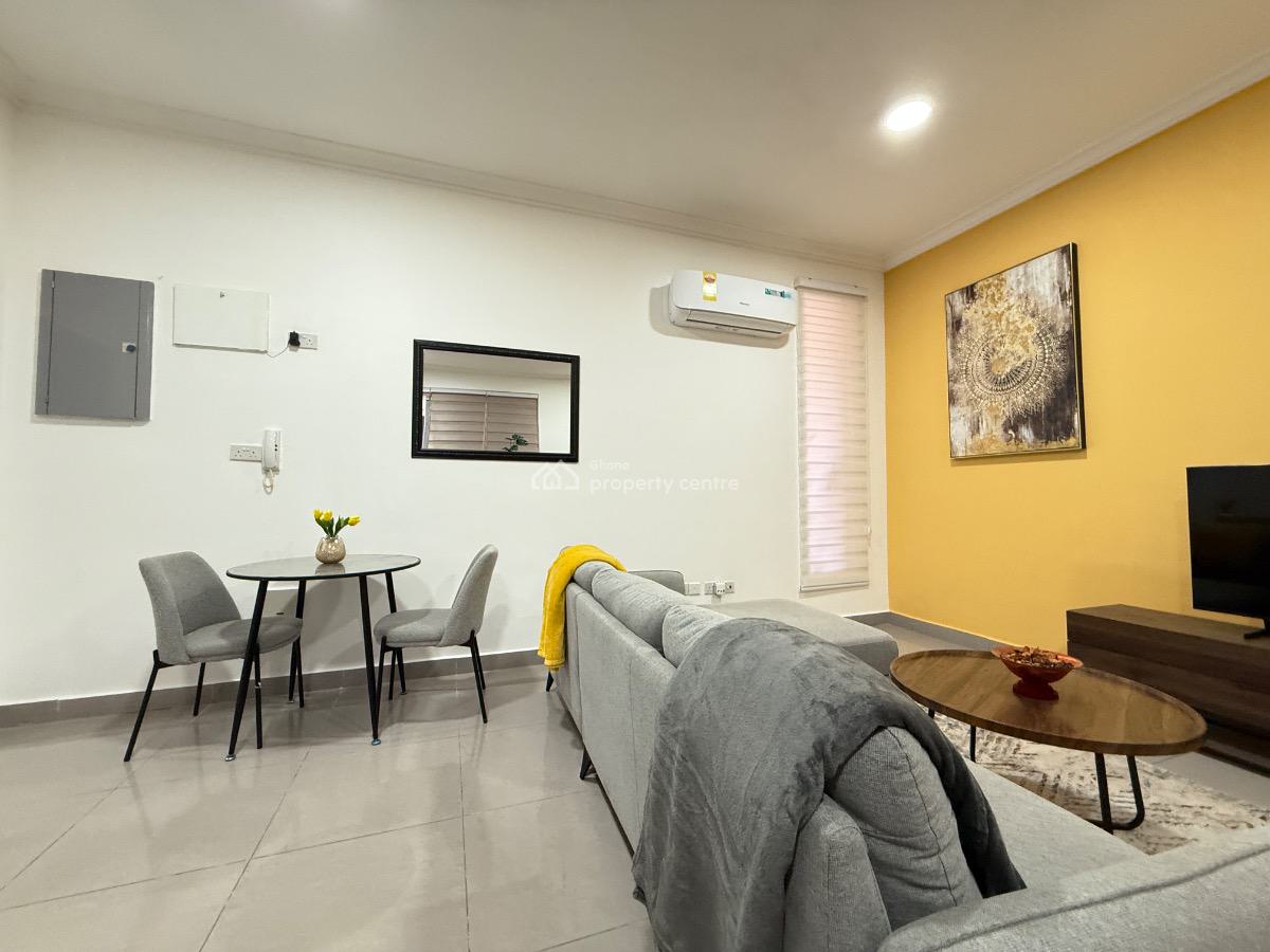 Furnished 1 Bedroom Apartment with Swimming Pool and Gym, Cantonments, Accra, Mini Flat for Rent