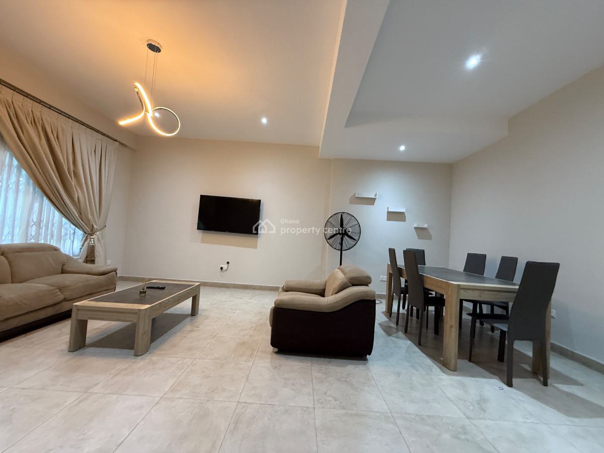 Furnished 3 Bedroom with Staff Quarters in a Gated Community with Pool, East Legon, Accra, Townhouse for Rent