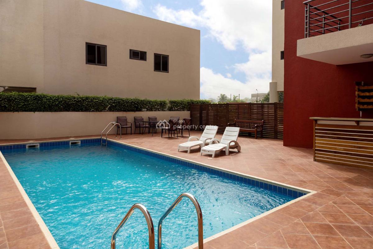 Furnished 3 Bedroom with Staff Quarters in a Gated Community with Pool, East Legon, Accra, Townhouse for Rent