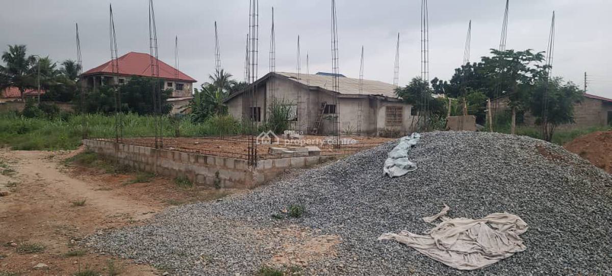 Plot with 2brm Footings Foundation at Nsakina, Accra, Nsakina After Ablekuma, Accra Metropolitan, Accra, Detached Bungalow for Sale