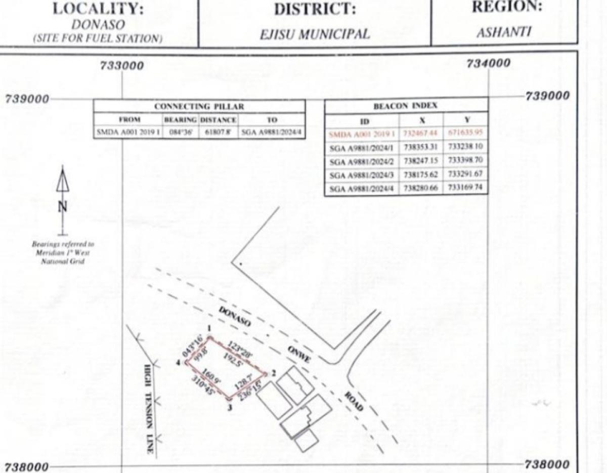 Filling Station Land ( 6 Plots ), Ejisu Donaso, Ejisu-juaben Municipal, Ashanti, Mixed-use Land for Sale
