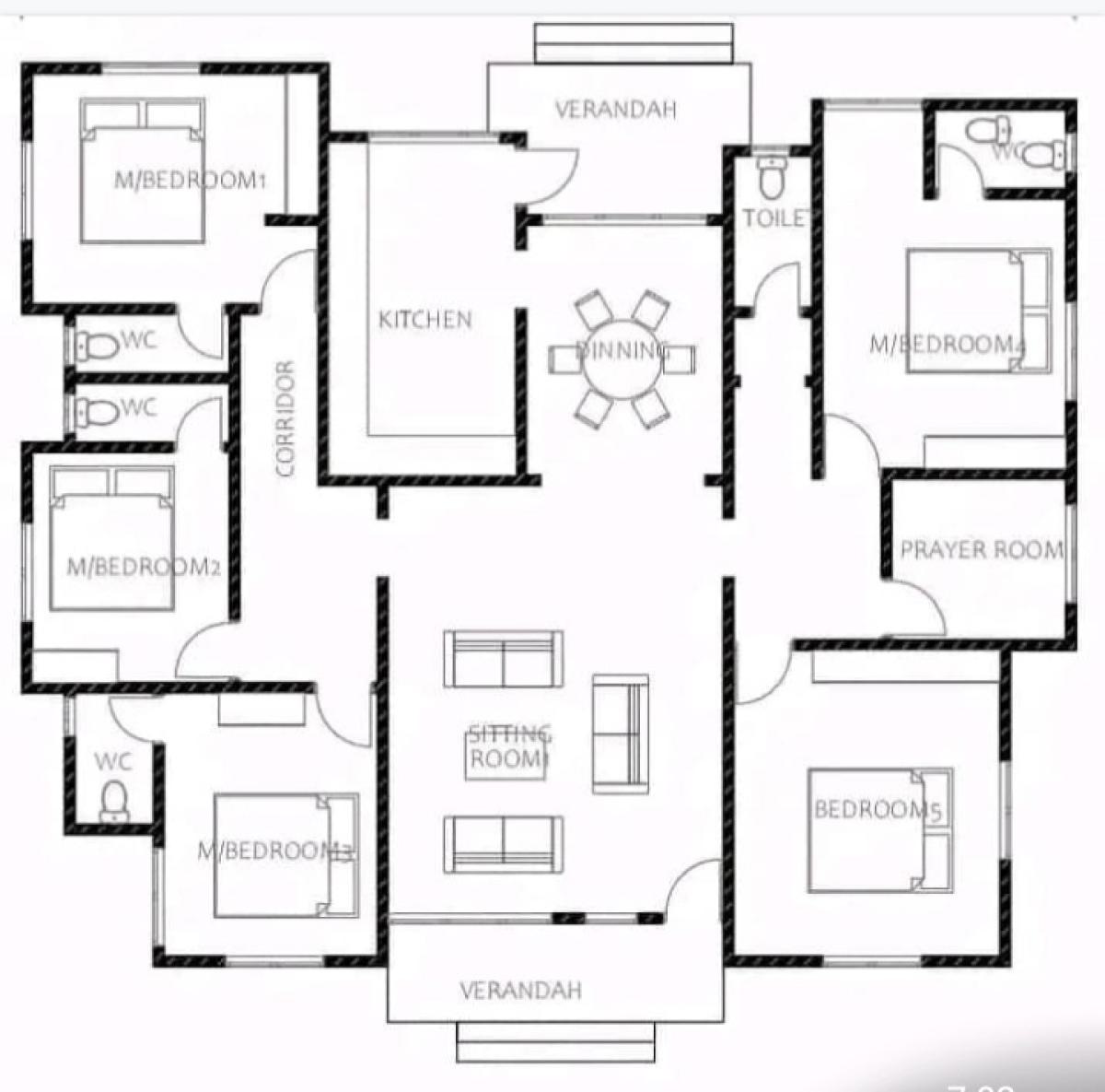 5 Bedroom (2 Plots), Pakyi No 2, Santasi Anwiankwanta Road, Kumasi Metropolitan, Ashanti, House for Sale