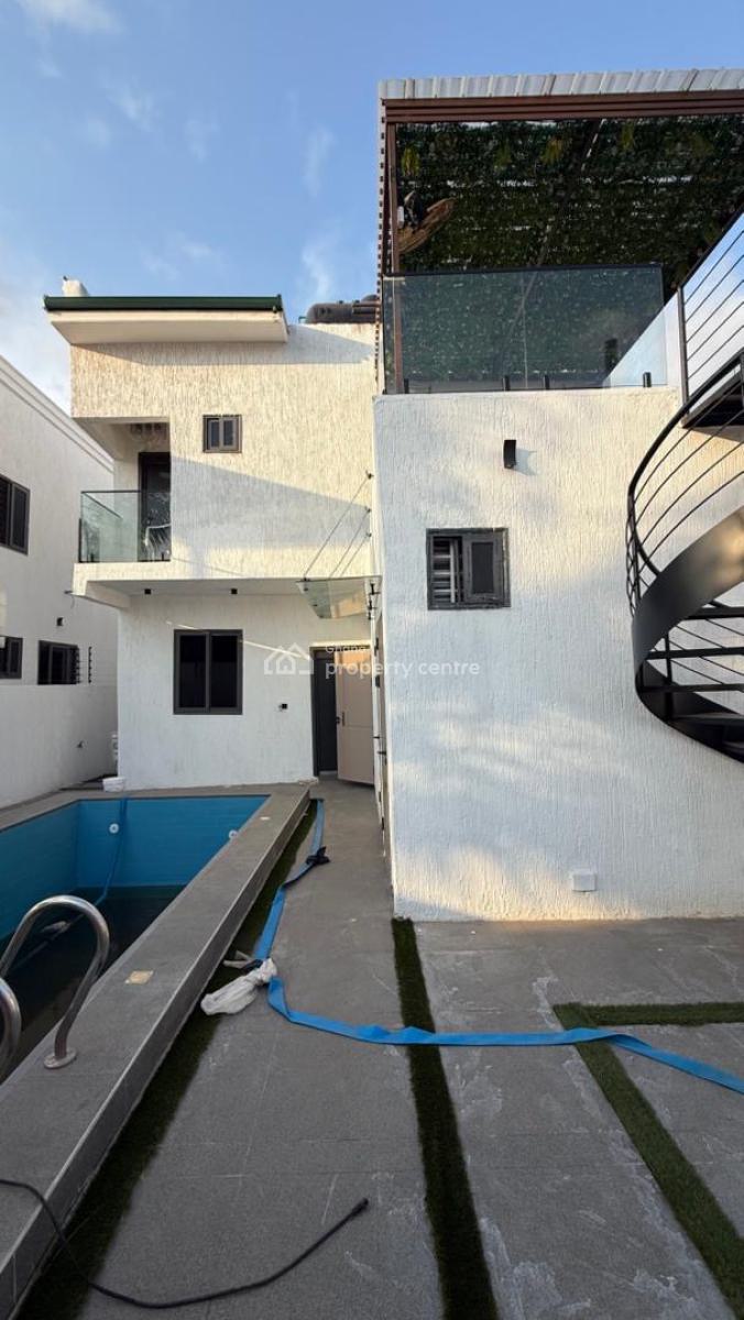 Newly Built  Fully Furnished 4-bedroom House + 1-bedroom Bq with Swim, Spintex Road, Spintex, Accra, Detached Duplex for Sale