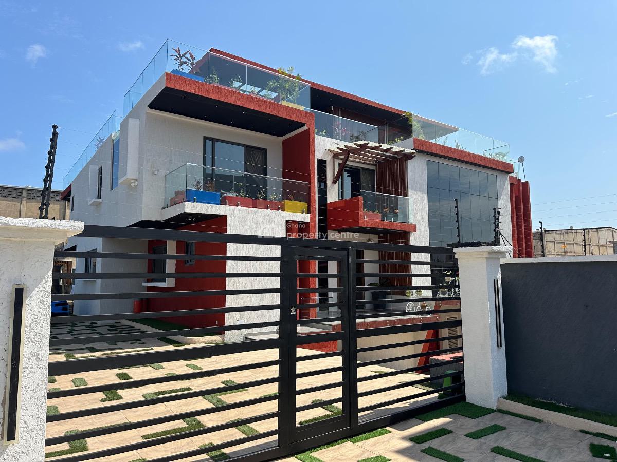 Furnished 4 Bedroom Townhouse in a Gated Community with Swimming Pool, Mahama Road, East Airport, Airport Residential Area, Accra, Detached Duplex for Rent