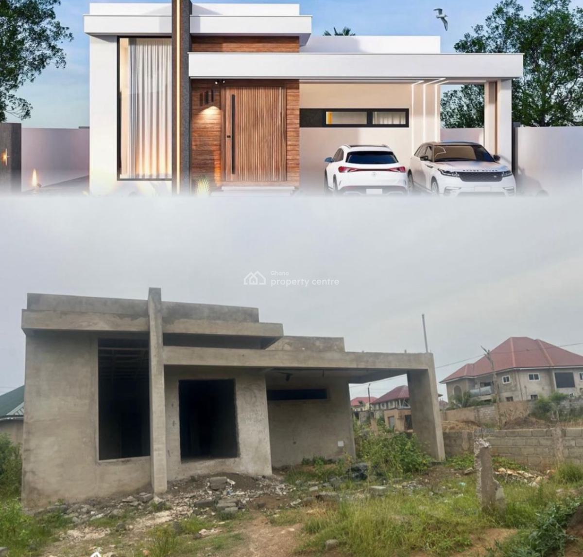 Uncompleted 3 Bedrooms House, Police City, East Legon Hills, East Legon, Accra, Detached Bungalow for Sale