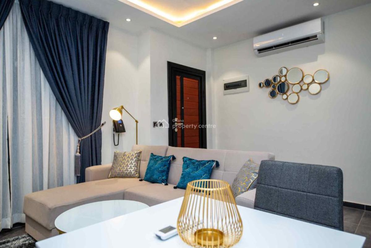 Furnished 1 Bedroom Apartment with Swimming Pool and Gym, Cantonments, Accra, Mini Flat for Rent