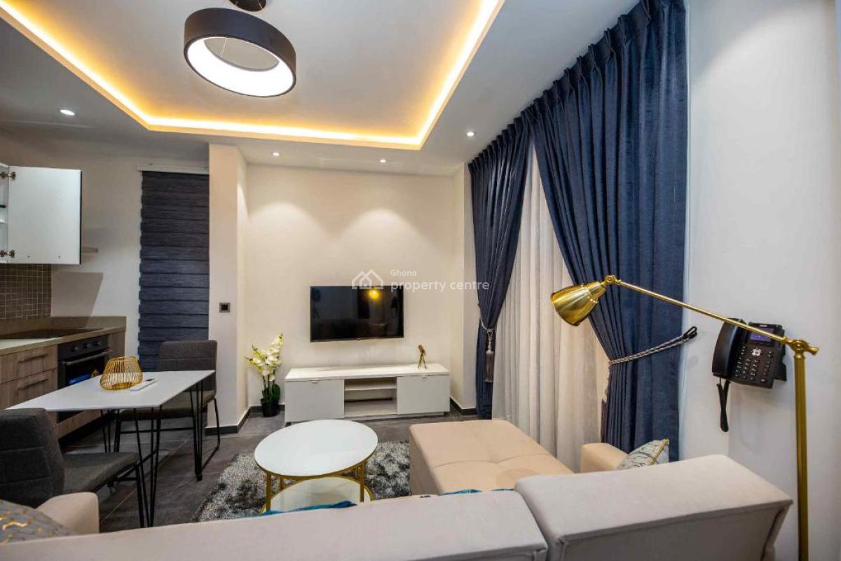 Furnished 1 Bedroom Apartment with Swimming Pool and Gym, Cantonments, Accra, Mini Flat for Rent