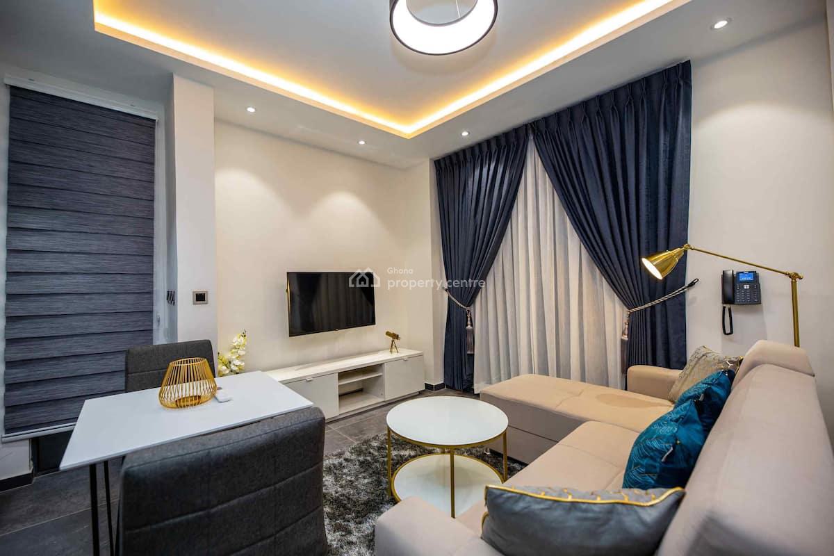 Furnished 1 Bedroom Apartment with Swimming Pool and Gym, Cantonments, Accra, Mini Flat for Rent
