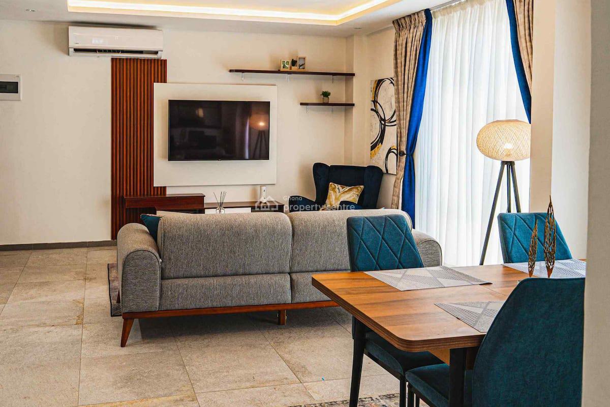 Furnished 1 Bedroom Apartment with Swimming Pool and Gym, Cantonments, Accra, Mini Flat for Rent