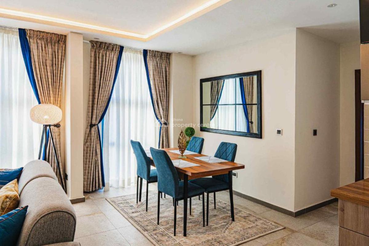 Furnished 1 Bedroom Apartment with Swimming Pool and Gym, Cantonments, Accra, Mini Flat for Rent