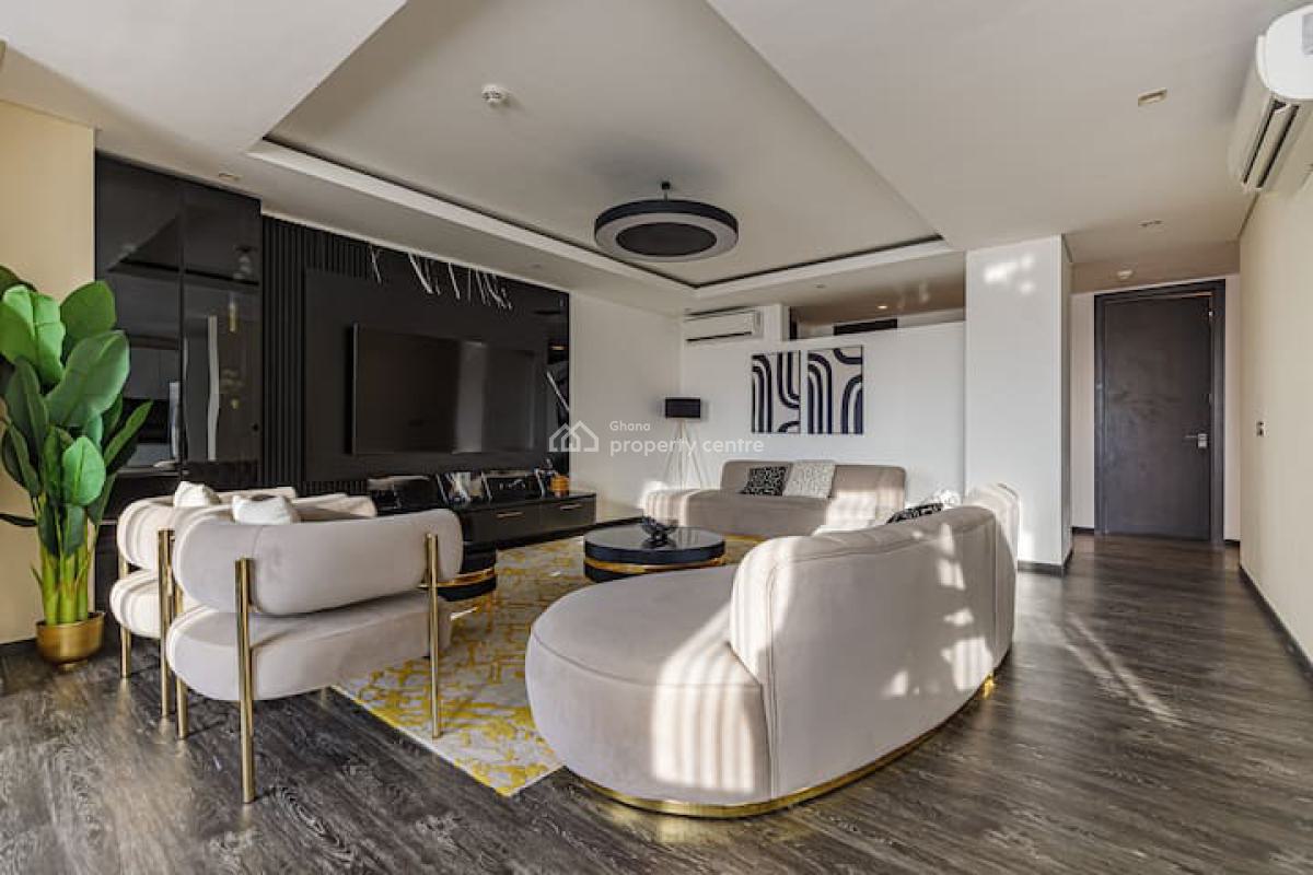 Furnished 3 Bedroom Apartment with Staff Quarters and Swimming Pool, West Airport, Airport Residential Area, Accra, Apartment for Rent