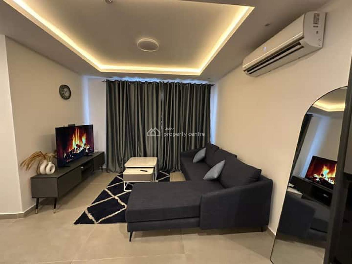 Furnished 1 Bedroom Apartment with Swimming Pool, Tseaddo, East Airport, Airport Residential Area, Accra, Mini Flat for Rent