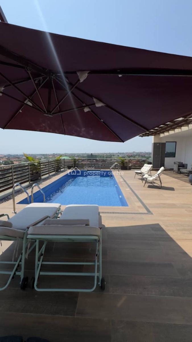 Furnished 1 Bedroom Apartment with Swimming Pool, Tseaddo, East Airport, Airport Residential Area, Accra, Mini Flat for Rent