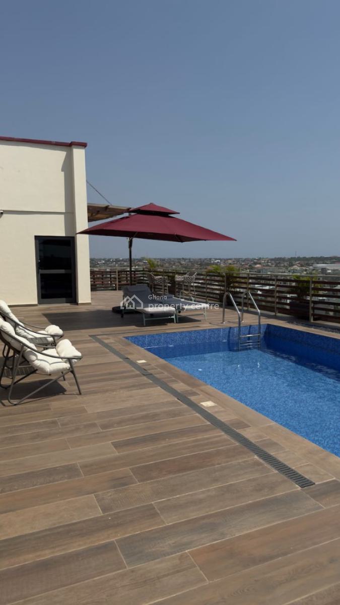 Furnished 1 Bedroom Apartment with Swimming Pool, Tseaddo, East Airport, Airport Residential Area, Accra, Mini Flat for Rent