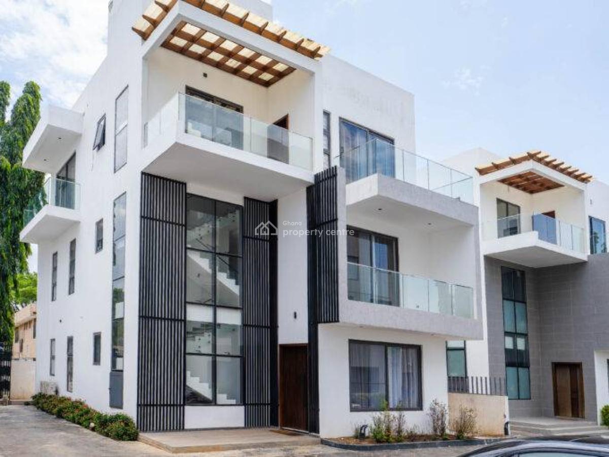 Furnished 4 Bedrooms Duplex with Study in a Gated Community with Pool, Cantonments, Accra, Townhouse for Rent