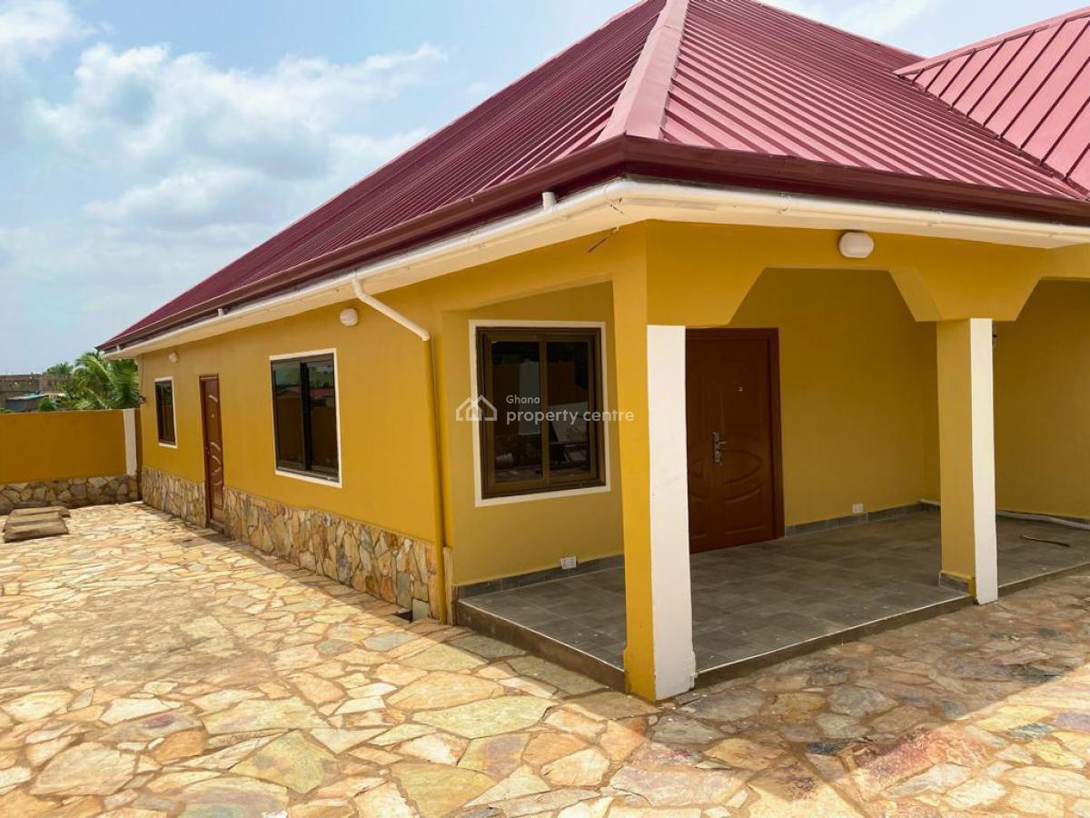 New 3 Master Bedrooms House, Adjen Kotoku Onion Market Area, Amasaman, Ga West Municipal, Accra, Detached Bungalow for Sale