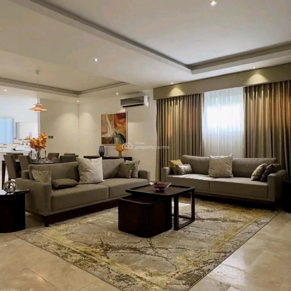 Fully Furnished 3-bedroom Townhouse @ Cantonment, Cantonments, Accra, Townhouse for Rent