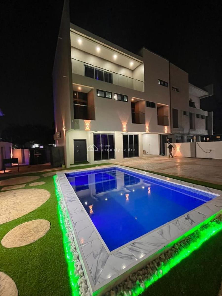 Fully Furnished 4 Bedroom House with Bq and Swimming Pool, Close to The American Embassy, Cantonments, Accra, House for Rent