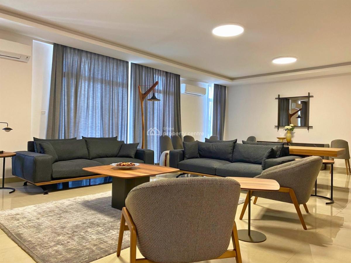 Furnished 3 Bedroom Apartment with Staff Quarters, Pool and Gym, Airport Residential Area, Accra, Apartment for Rent