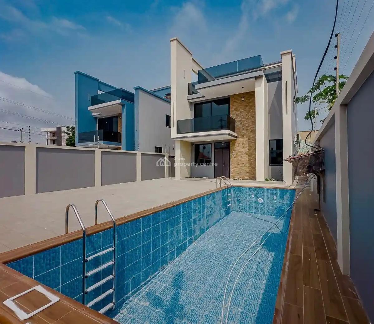 4 Bedroom House with Swimming Pool and Rooftop Terrace, Mahama Road, East Airport, Airport Residential Area, Accra, Detached Duplex for Sale