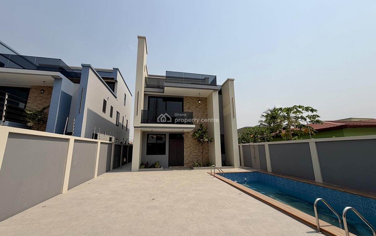 4 Bedroom House with Swimming Pool and Rooftop Terrace, Mahama Road, East Airport, Airport Residential Area, Accra, Detached Duplex for Sale
