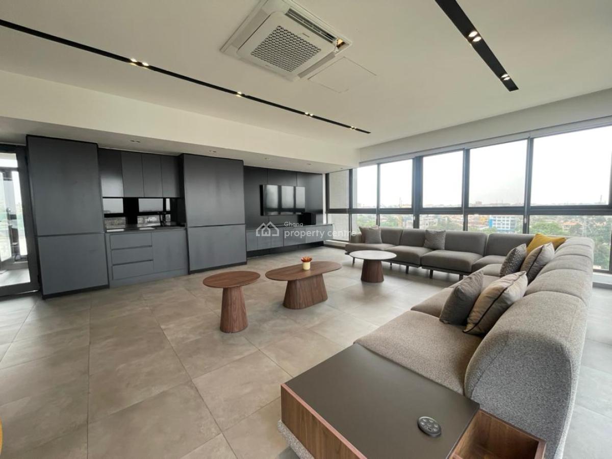 Furnished 1 Bedroom Apartment with Guest Bedroom and Swimming Pool, Roman Ridge, Airport Residential Area, Accra, House for Rent