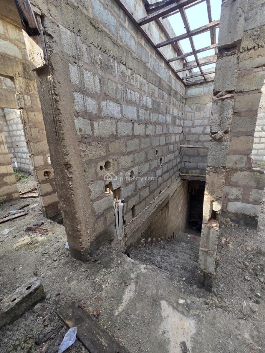 3 Bedroom with 1 Bedroom Boys Quarters Uncompleted House, Bohye Dvla Road, Haatso, Ga East Municipal, Accra, Semi-detached Duplex for Sale