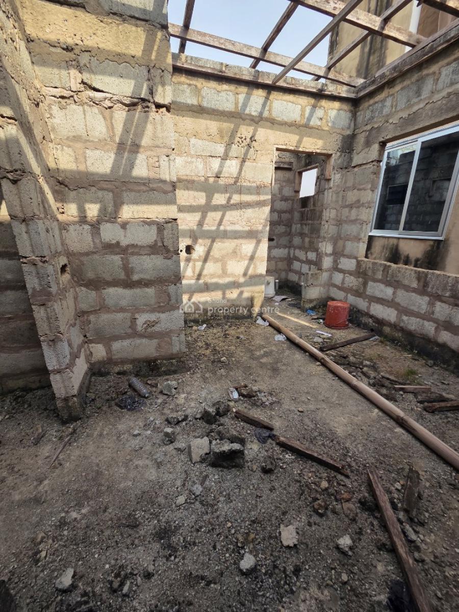 3 Bedroom with 1 Bedroom Boys Quarters Uncompleted House, Bohye Dvla Road, Haatso, Ga East Municipal, Accra, Semi-detached Duplex for Sale