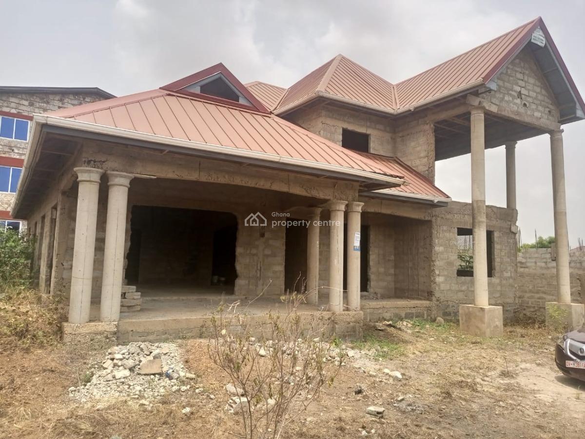 Uncompleted Four Bedroom, One Storey with Two Office Space, Bulasu Around Emefs Estate, Tema, Accra, Detached Duplex for Sale