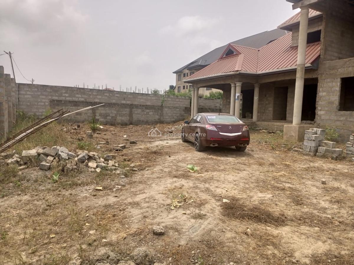 Uncompleted Four Bedroom, One Storey with Two Office Space, Bulasu Around Emefs Estate, Tema, Accra, Detached Duplex for Sale