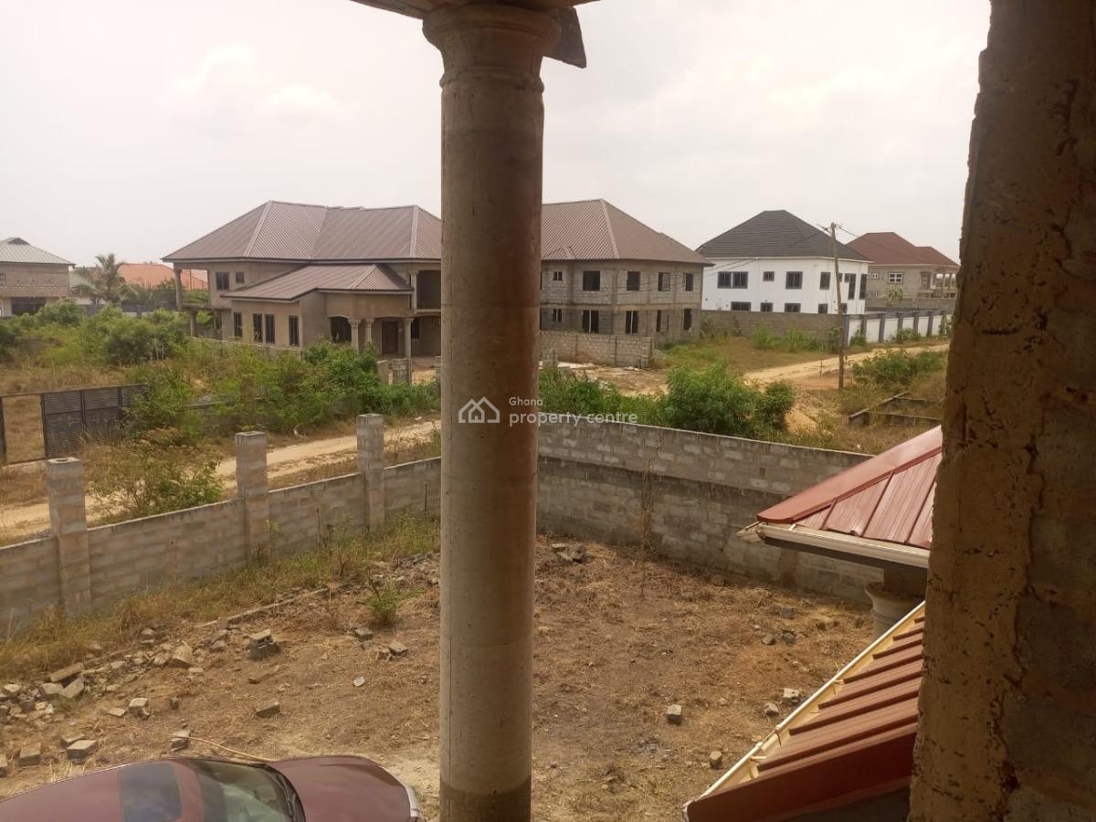 Uncompleted Four Bedroom, One Storey with Two Office Space, Bulasu Around Emefs Estate, Tema, Accra, Detached Duplex for Sale
