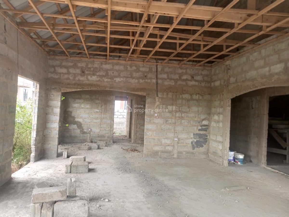 Uncompleted Four Bedroom, One Storey with Two Office Space, Bulasu Around Emefs Estate, Tema, Accra, Detached Duplex for Sale