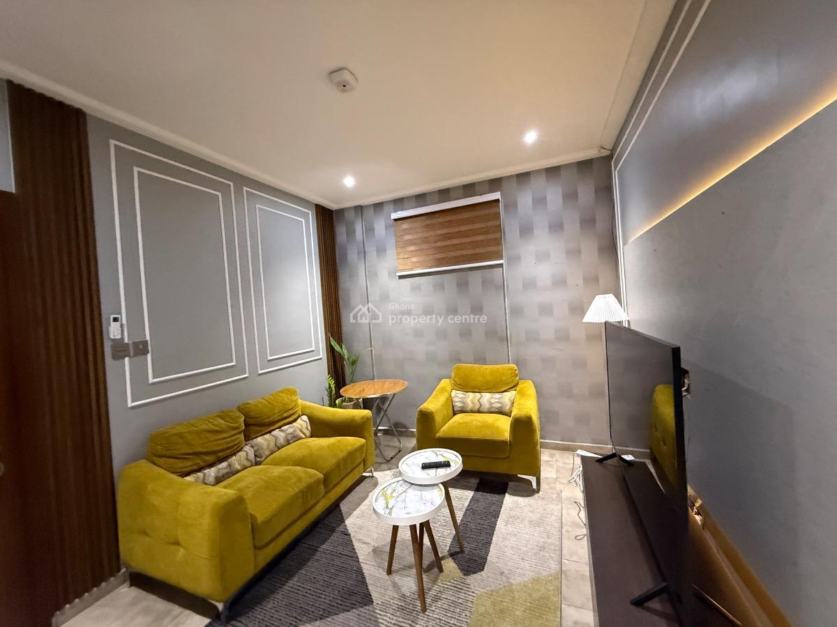 Furnished 1 Bedroom Apartment with Swimming Pool, Dzorwulu, West Airport, Airport Residential Area, Accra, Mini Flat for Rent