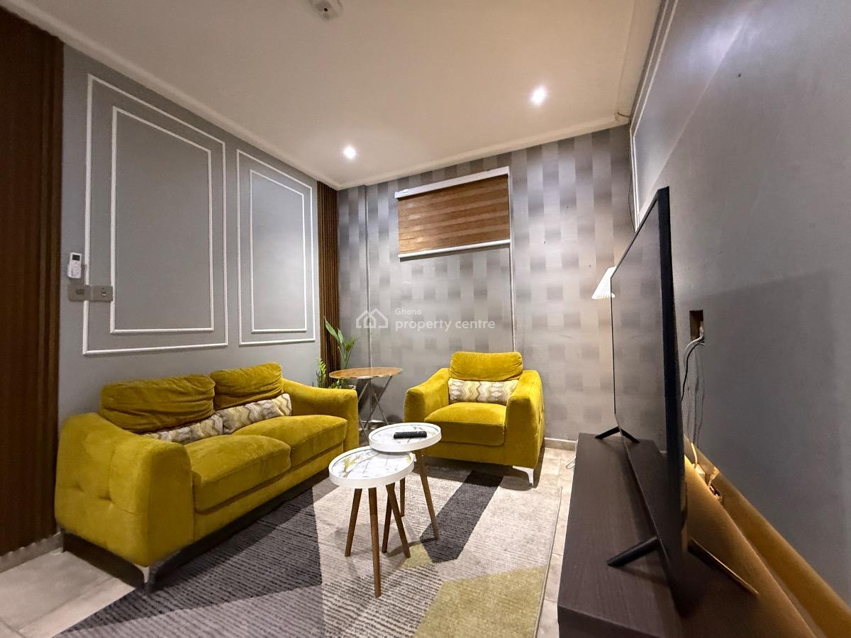 Furnished 1 Bedroom Apartment with Swimming Pool, Dzorwulu, West Airport, Airport Residential Area, Accra, Mini Flat for Rent