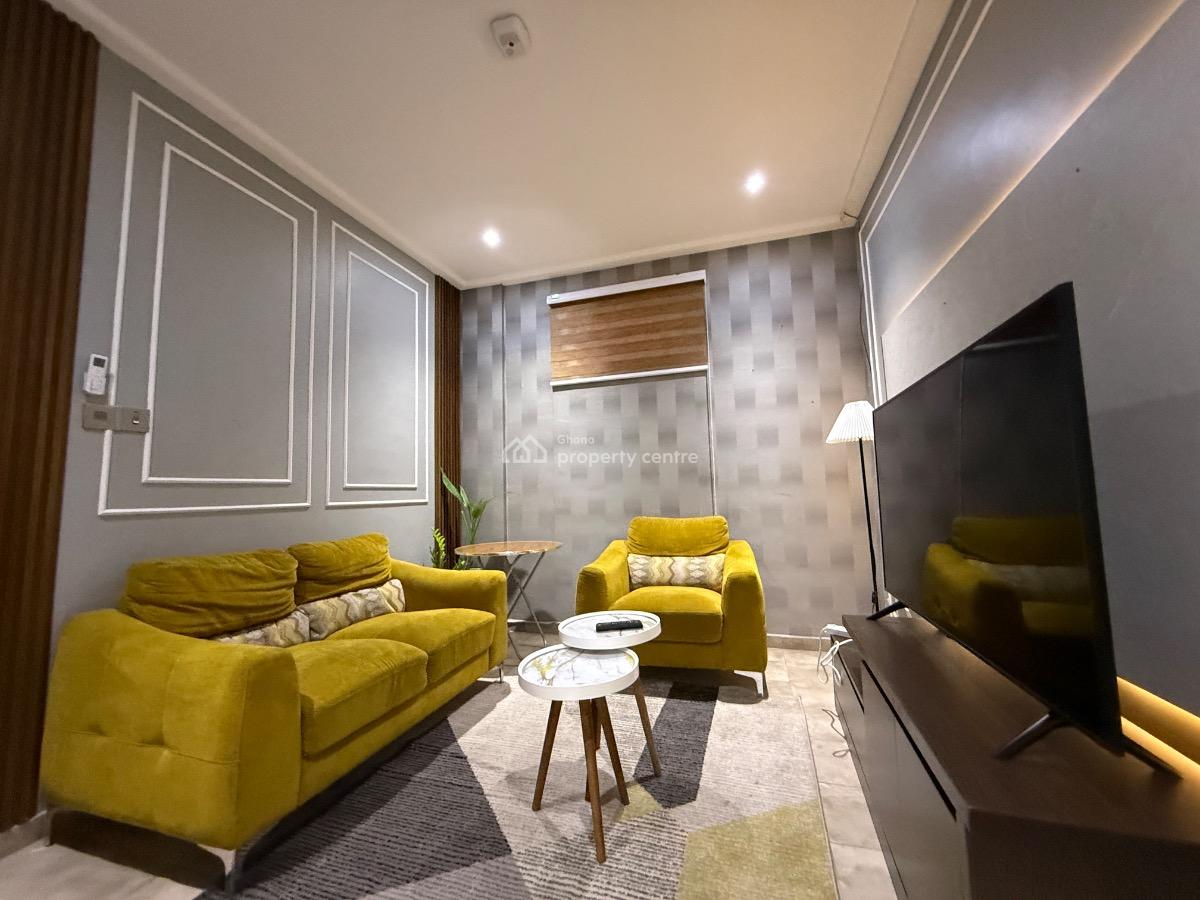 Furnished 1 Bedroom Apartment with Swimming Pool, Dzorwulu, West Airport, Airport Residential Area, Accra, Mini Flat for Rent