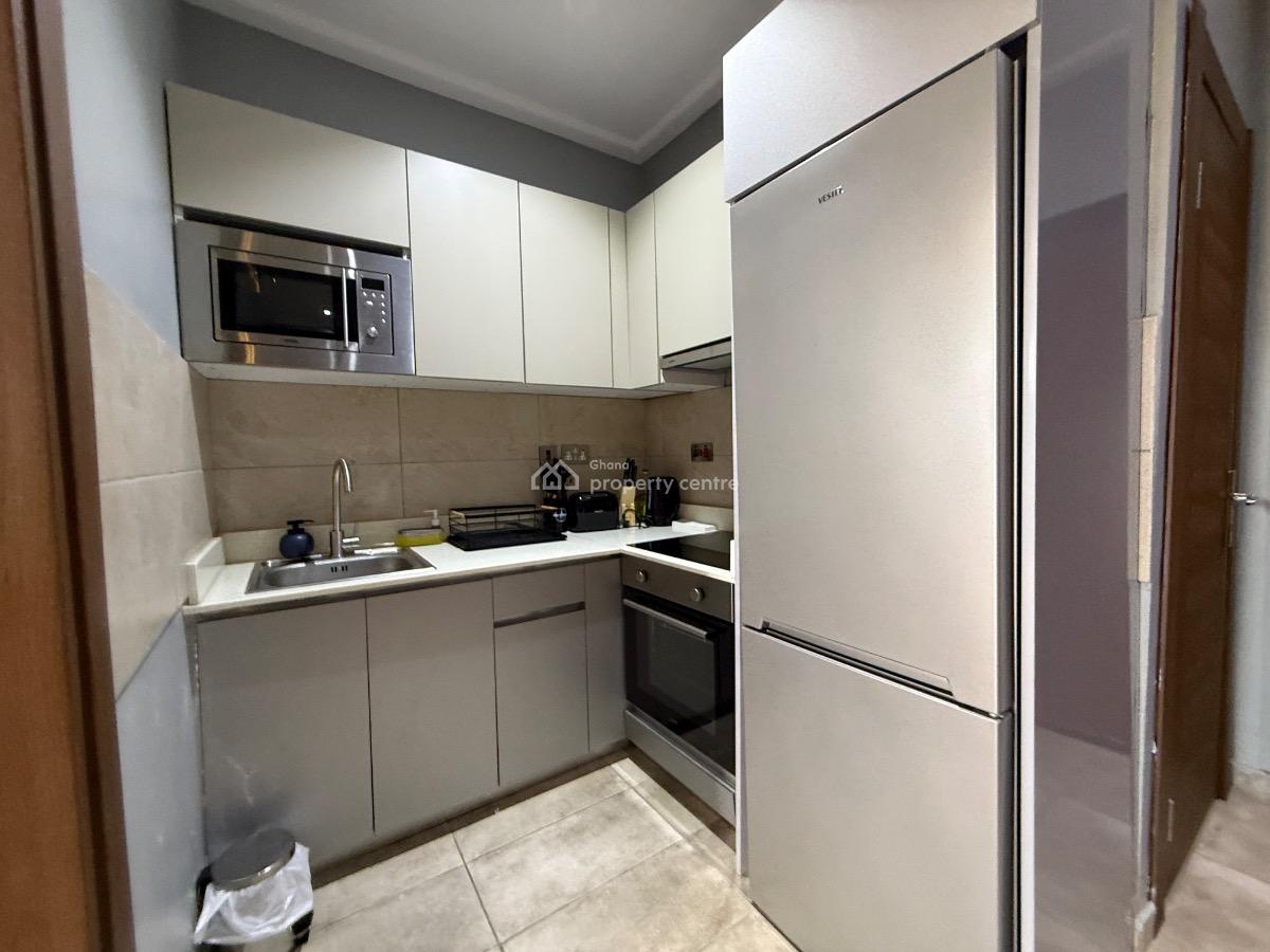 Furnished 1 Bedroom Apartment with Swimming Pool, Dzorwulu, West Airport, Airport Residential Area, Accra, Mini Flat for Rent