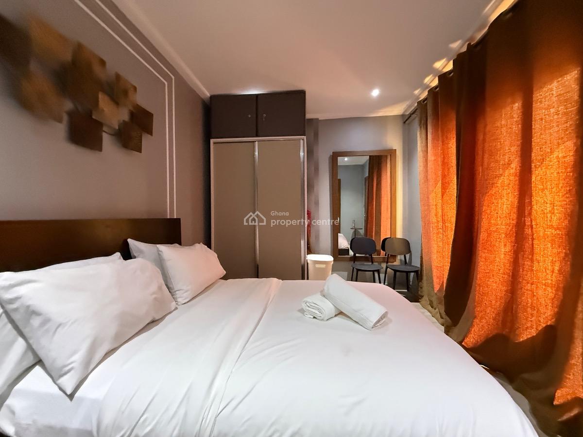 Furnished 1 Bedroom Apartment with Swimming Pool, Dzorwulu, West Airport, Airport Residential Area, Accra, Mini Flat for Rent