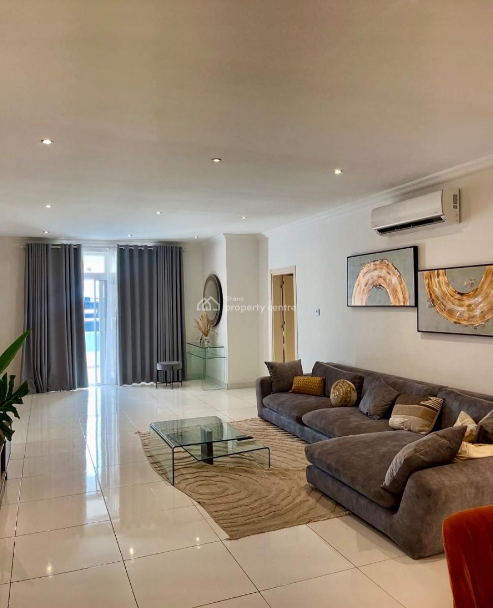 Furnished 3 Bedroom Apartment with Staff Quarters and Swimming Pool, Cantonments, Accra, Apartment for Rent