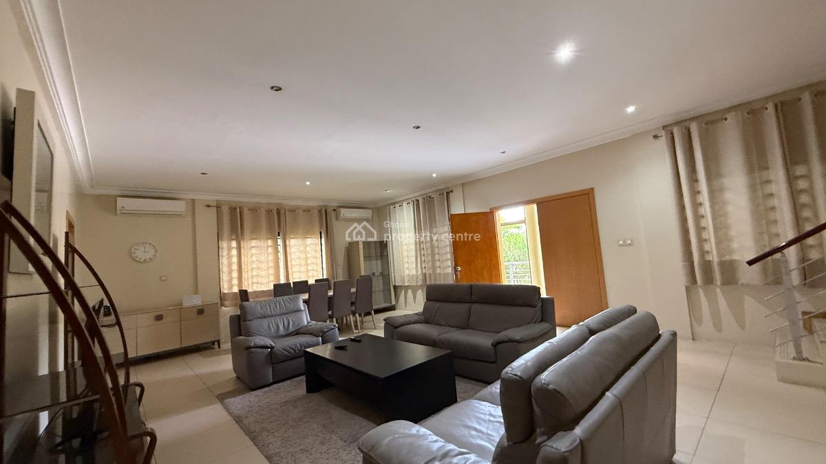 Furnished 4 Bed Duplex with Staff Room in a Gated Community with Pool, Cantonments, Accra, Semi-detached Duplex for Rent