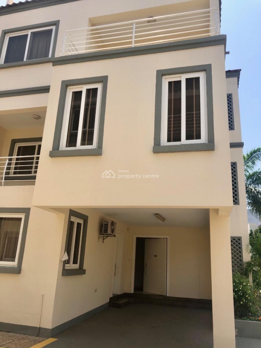 3 Bed Townhouse with Staff Quarters in a Gated Community with Pool, North Ridge, Accra, Townhouse for Rent