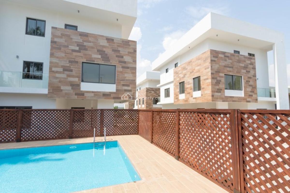 4 Bedroom Townhouse with Staff Quarters in a Gated Community with Pool, Airport Residential Area, Accra, Townhouse for Rent