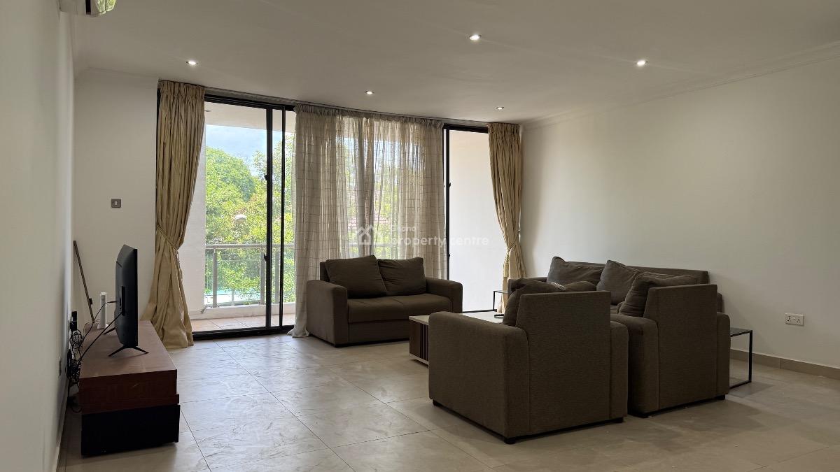Furnished 3 Bed with Boys Quarter in a Gated Community with Pool & Gym, Cantonments, Accra, Apartment for Rent