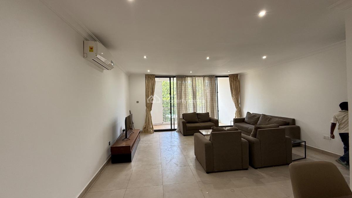 Furnished 3 Bed with Boys Quarter in a Gated Community with Pool & Gym, Cantonments, Accra, Apartment for Rent