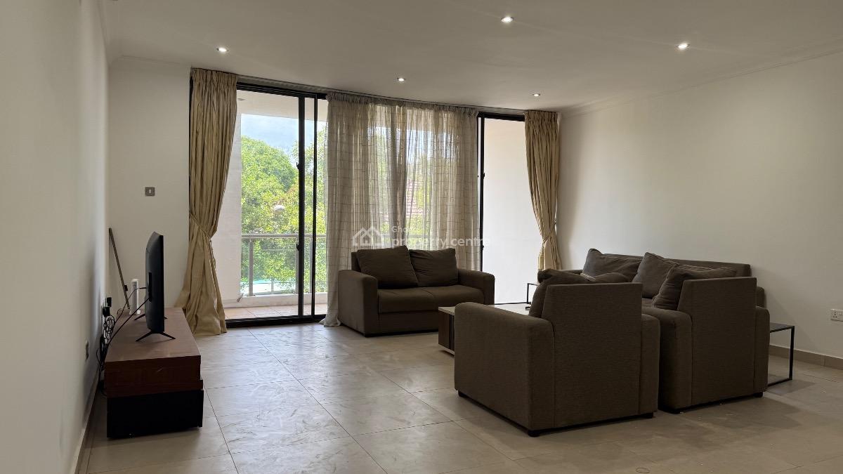 Furnished 3 Bed with Boys Quarter in a Gated Community with Pool & Gym, Cantonments, Accra, Apartment for Rent